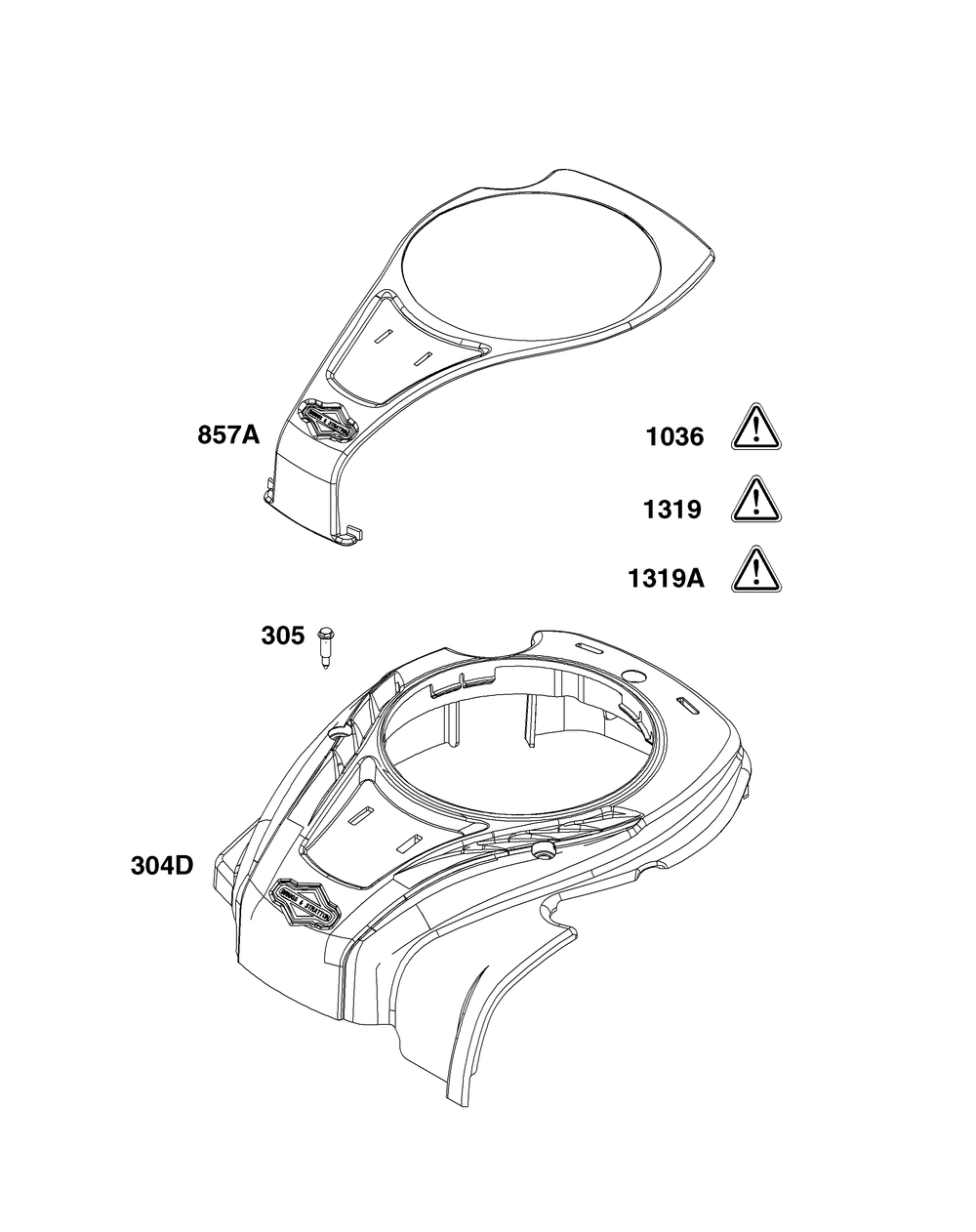 Blower Housing Group Diagram and Parts List for 09P602-0109-H5 020000 - 09Z999 Briggs and Stratton Engine